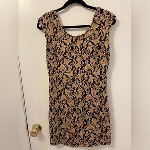 “Alt B” :Blue/Brown Elegant & Fancy: Sleeveless Dress: Size- Large